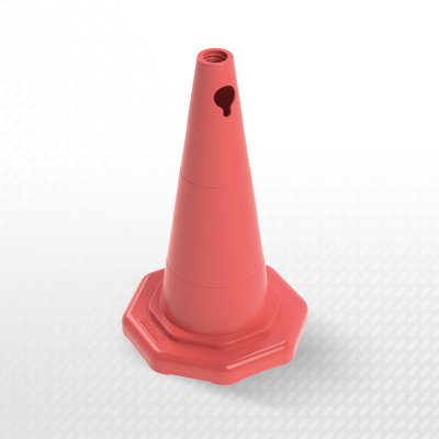 ZT502808 - 50 cm PVC TRAFFIC CONE - WITHOUT REFLECTIVE 