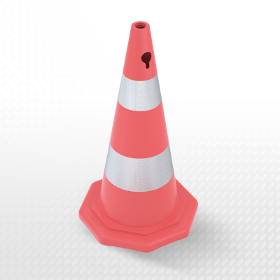 ZT702808R2 - 70 cm PVC TRAFFIC CONE - DOUBLE REFLECTIVE