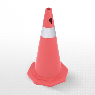 ZT702808R1 - 70 cm PVC TRAFFIC CONE - SINGLE REFLECTIVE
